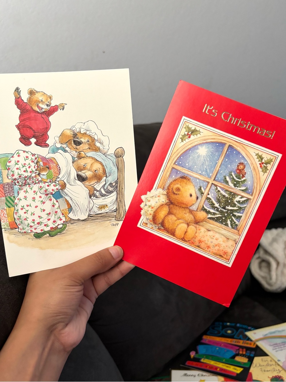 Vintage Greeting Cards VARIETY Bundle of 9- Christmas, Birthday & Get Well